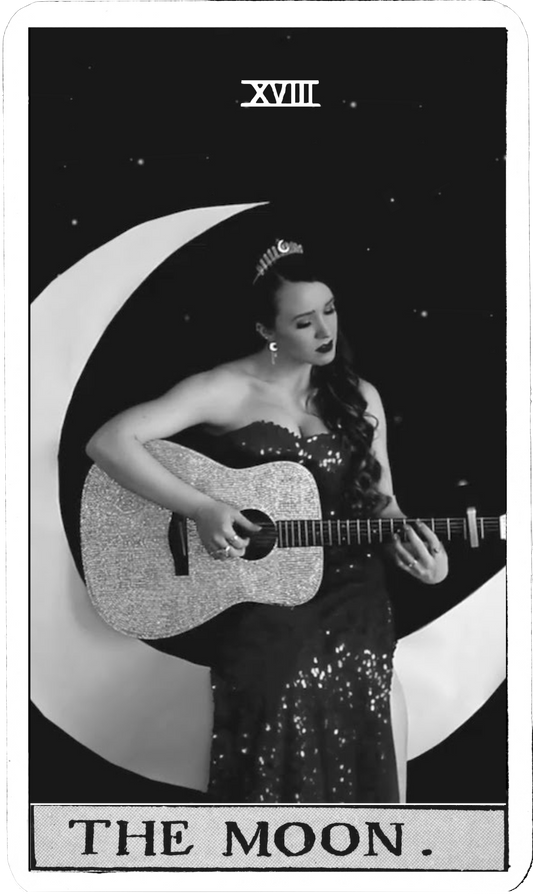 Echte Tarotkarte/ Lesezeichen „Der Mond umkreist Ihr Herz“