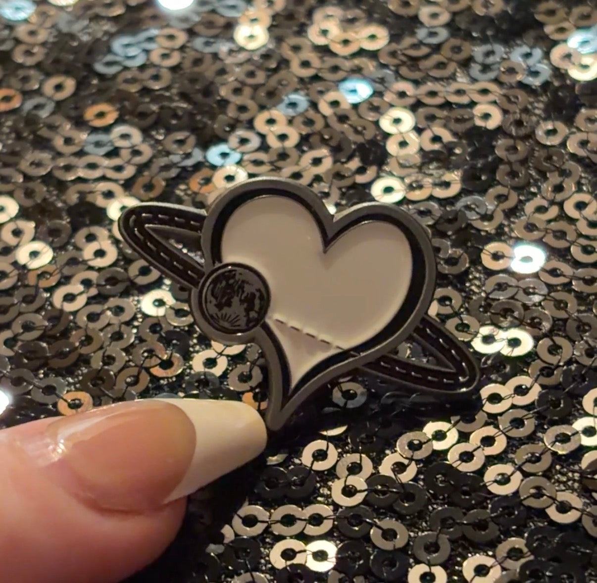 Orbiting Your Heart Enamel Pin