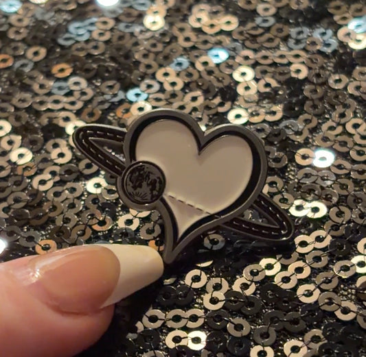 Orbiting Your Heart Enamel Pin