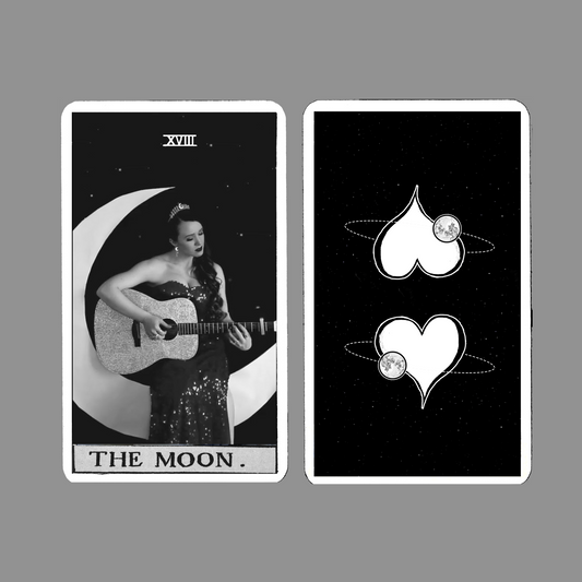 Carta del Tarot Real/ La Luna Orbitando tu Corazón Marcador